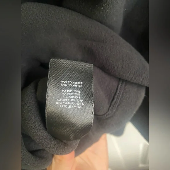 New Aritzia Black "Lena" TNA Cropped 1/2 Half-zip Fleece Sweater in size M - Picture 9 of 11